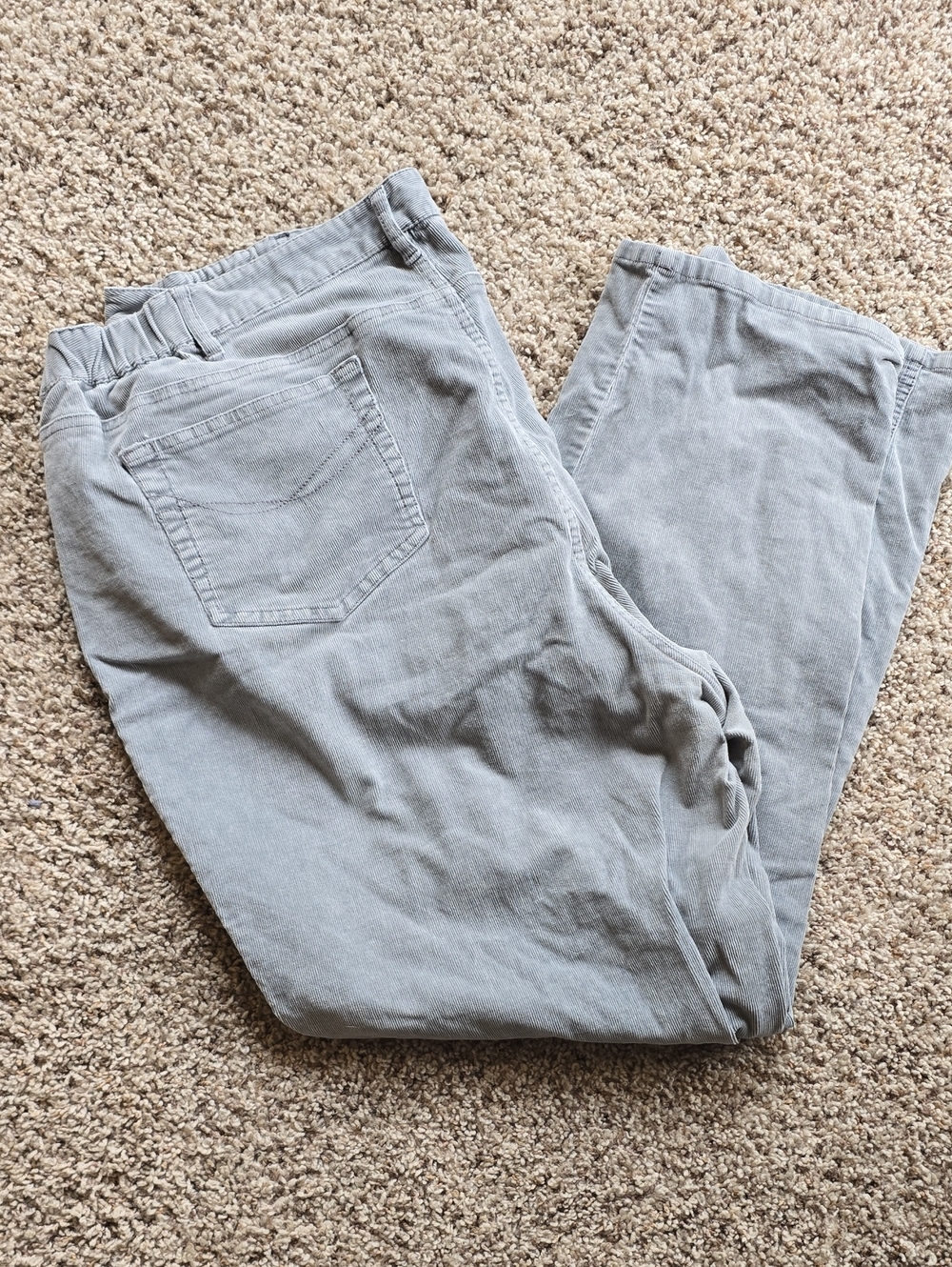 Women's Gray Corduroy Pants Jay Jill Size 20